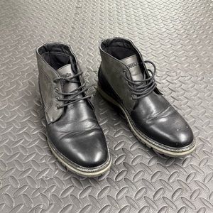 Hawke & Co. Black/Grey Leather Boots